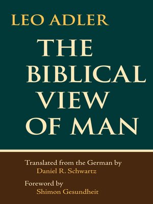 cover image of The Biblical View of Man